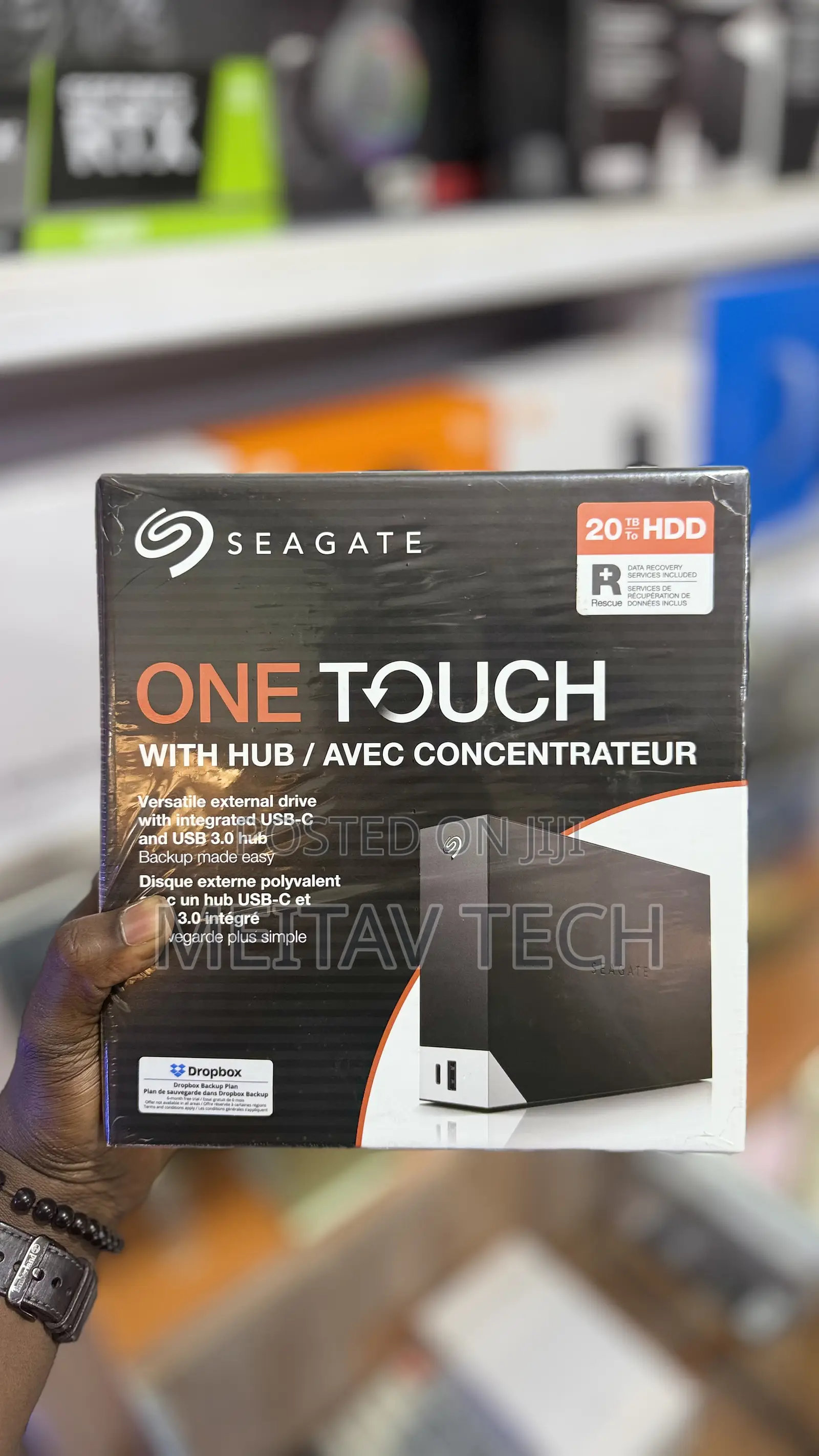 Brand New Seagate 20tb One Touch External Drive With Usb C Hub