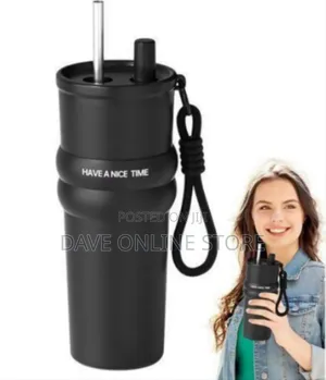 Modern Insulated Reusable Tumbler With Carry Strap