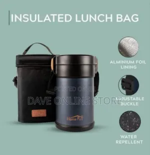 Home Puff Insulated Stackable Food Jar Set With Carrier(2.3l)