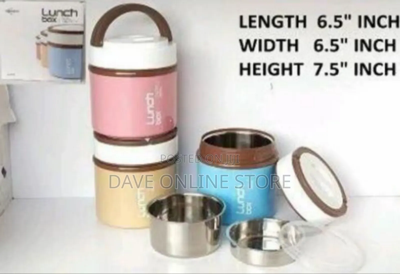 Portable Stackable Insulated Thermal Lunch Box Container
