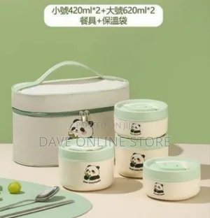 Insulated Food Container Lunch Box Set With Carrying Bag