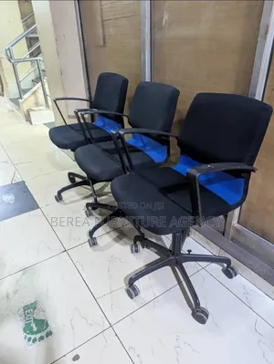 Durable Quality Blue Black Adjustable Office Chairs