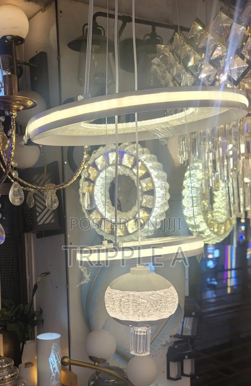 Crystal Honey- Drop Led Pendant Chandelier