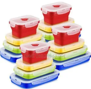 Versatile Collapsible Silicone Food Storage Container Set (Pack of 4)
