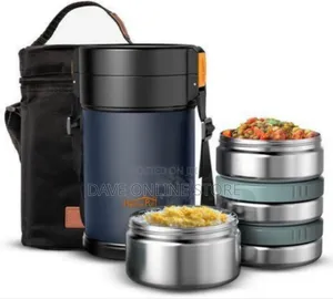 Premium Insulated Stackable Lunch Box Set With Carry Bag