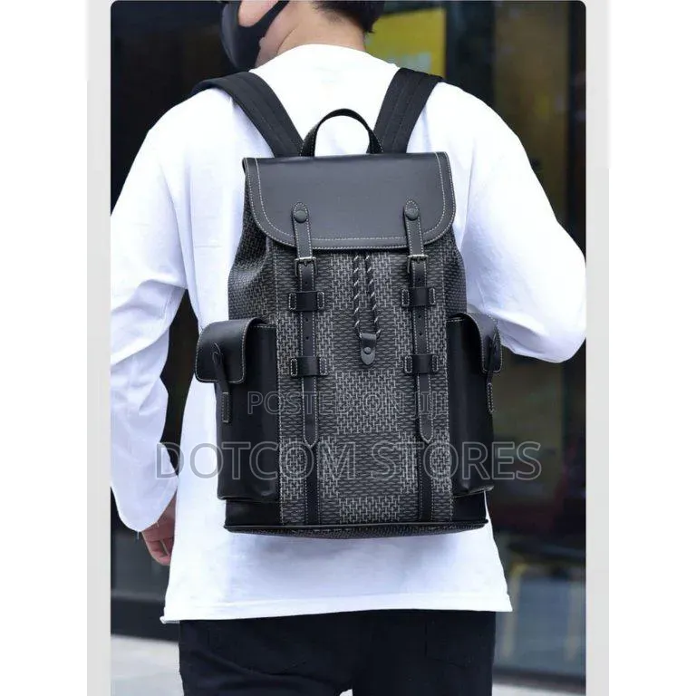 Patterned Leather Backpack.