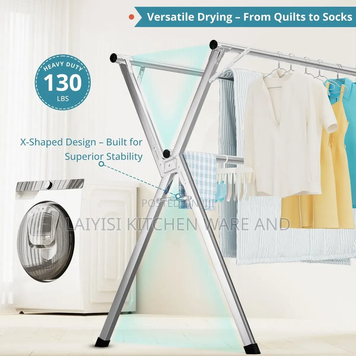 Clothes Drying Rack Stainless Steel Laundry Drying Rack Indoor Outdoor