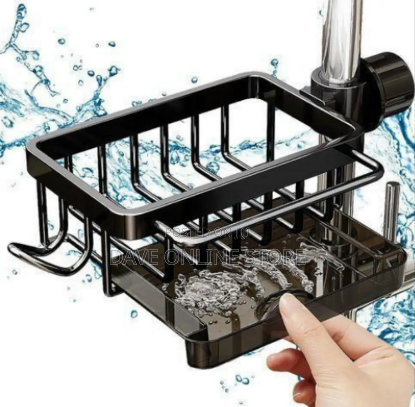 Faucet-Mounted Kitchen Sink Caddy and Sponge Organizer