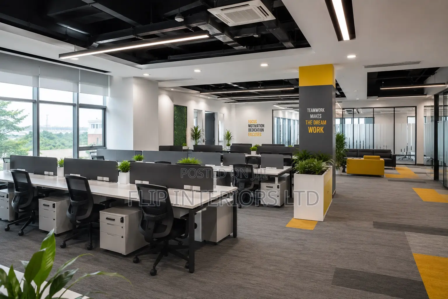 Modern Open Workspace Interior Design Solutions