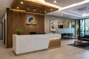 Contemporary Office Reception Counter Installations