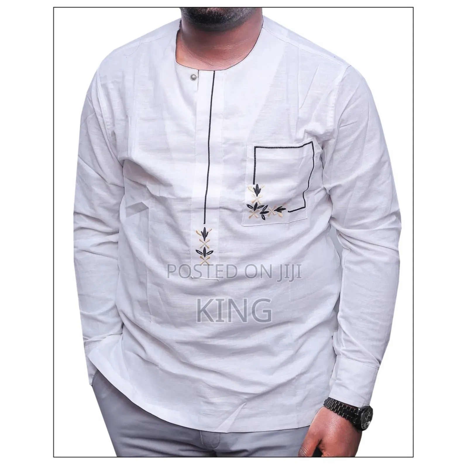 Vibrant African Print Kitengi Shirt