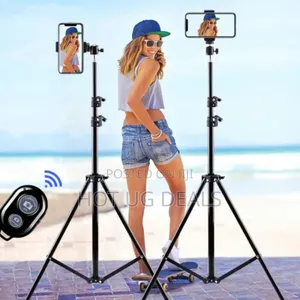 210cm Portable Adjustable Stand Tripod Phone Holder With Bluetooth