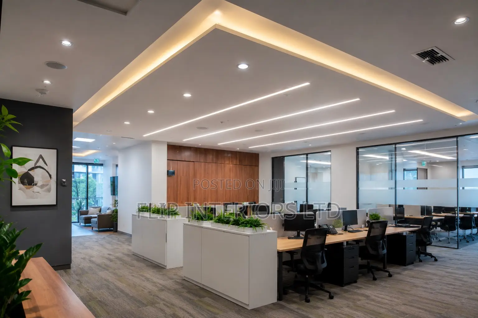 Elegant Office Ceiling Lighting Design Solutions