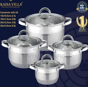 Premium Kaisa Villa 8-Piece Stainless Steel Cookware Set