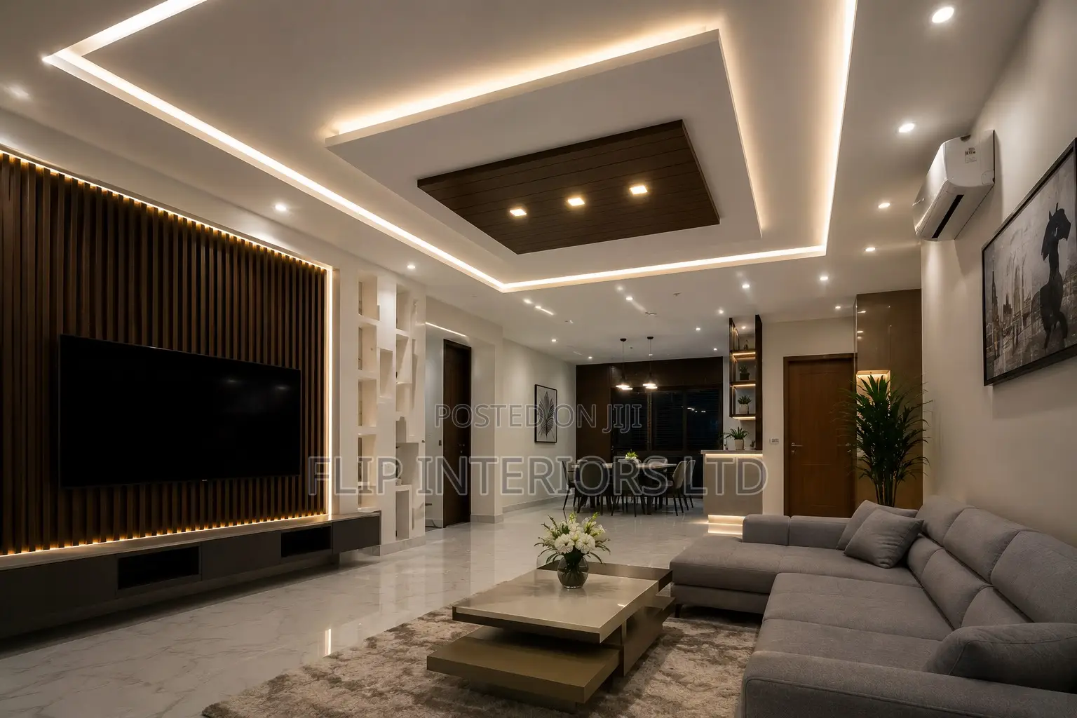 Contemporary Ceiling Panel Led Lighting Installations
