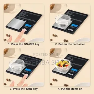 Mini Digital Grams Scale Pocket Jewelry Scale Black