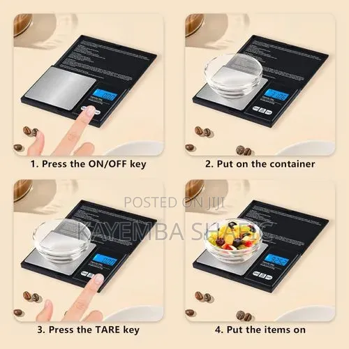 Mini Digital Grams Scale Pocket Jewelry Scale Black