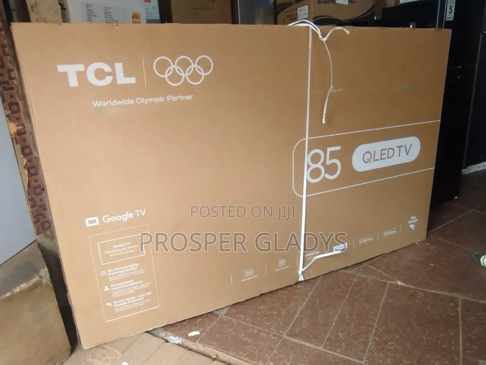 85 Qled TCL Smart Android Digital Flat Screen Flameless.
