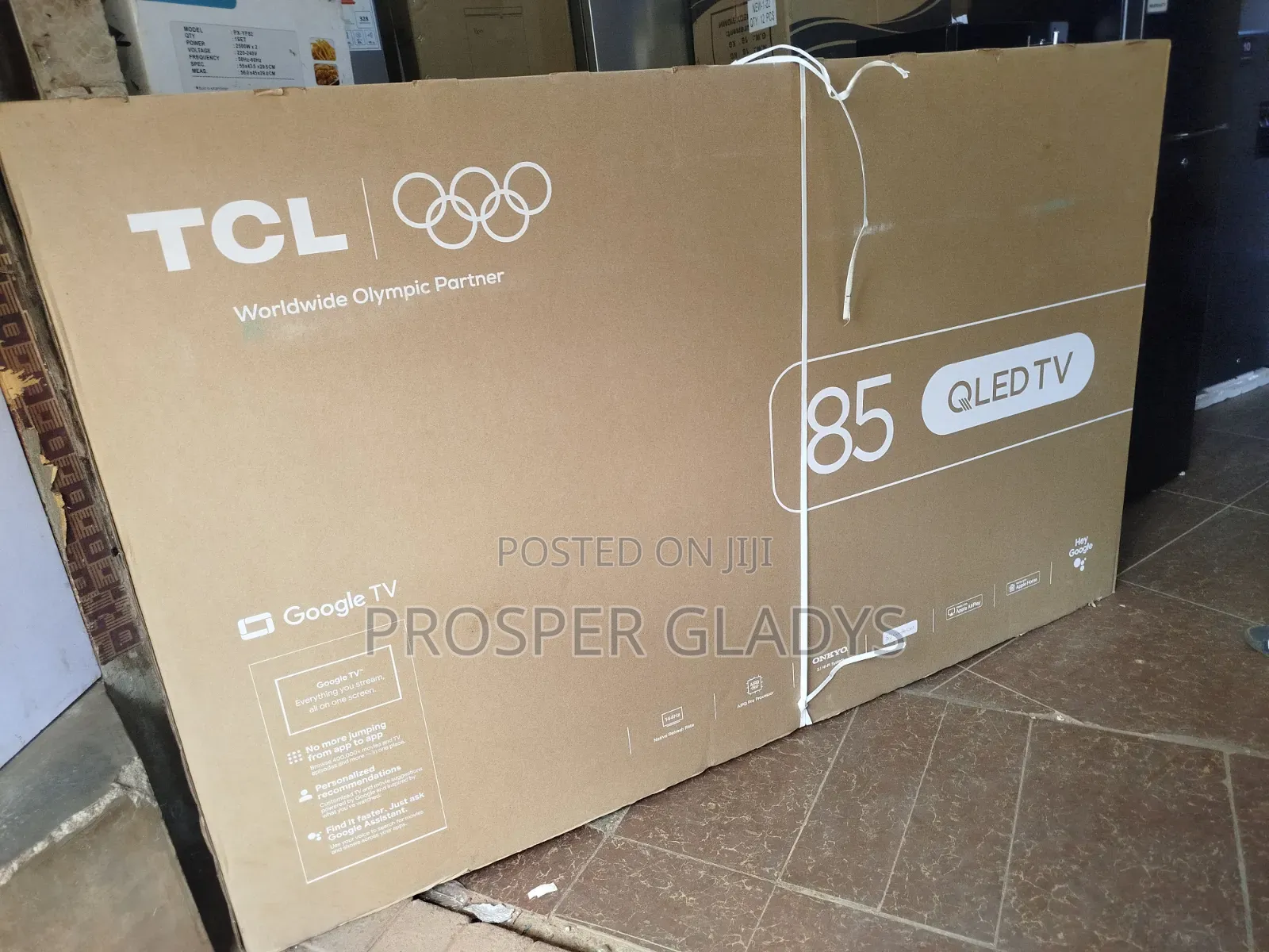 85 Qled TCL Smart Android Digital Flat Screen Flameless.