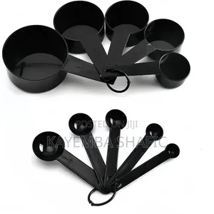 Measuring Cups And Spoons, 10-piece Set, Plastic,
