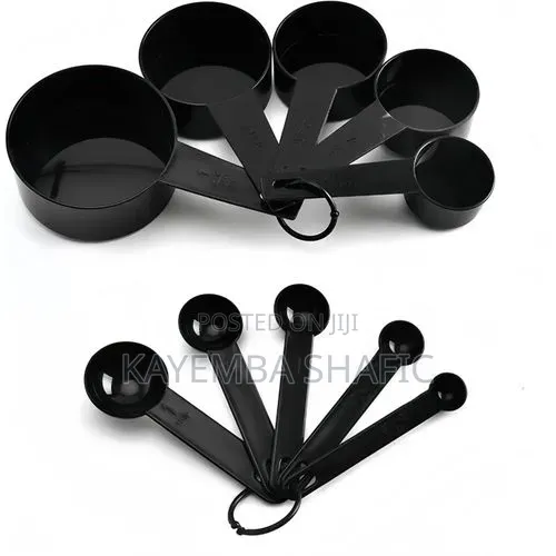 Measuring Cups And Spoons, 10-piece Set, Plastic,