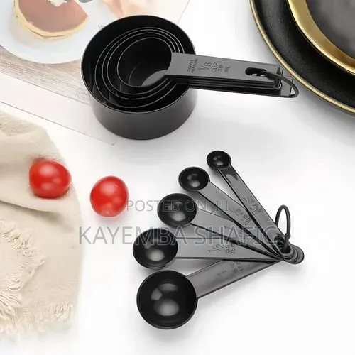 Measuring Cups And Spoons, 10-piece Set, Plastic,