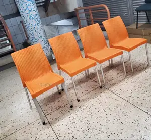 Matted Orange Dining Plastic Chairs Plastic Chairs