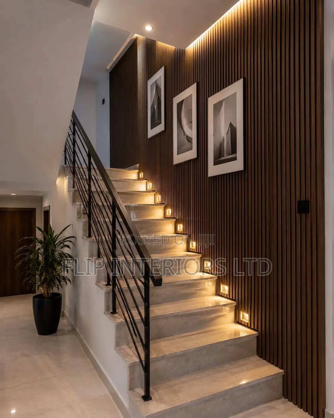 Luxury Staircase Wall Panel Lighting Installations