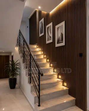 Luxury Staircase Wall Panel Lighting Installations