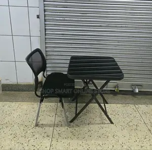 Centre Stand Study Foldable Glass Table and Chair