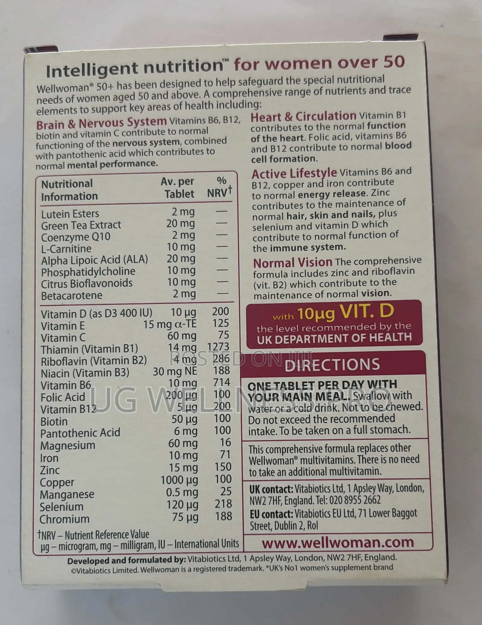 Wellwoman Vitabiotics 50+ 30 Tablets