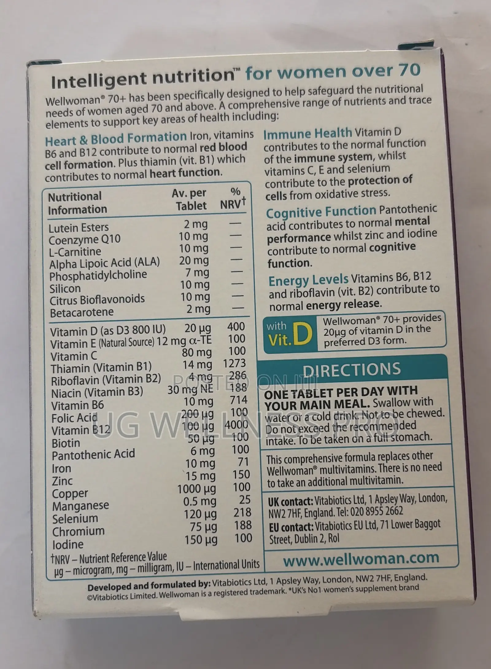 Wellwoman 70+ 30 Tablets