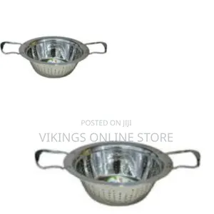 28 Cm Stainless Steel Rice, Vegetable Washing Strainer Colander,Silver