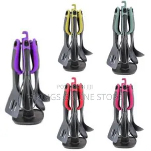 7 Pc Silicone Non Stick Kitchen Tool Cooking Utensils Serving Spoons