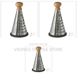 Round Sided Stainless Steel Vegetable Grater Slicer-Silver