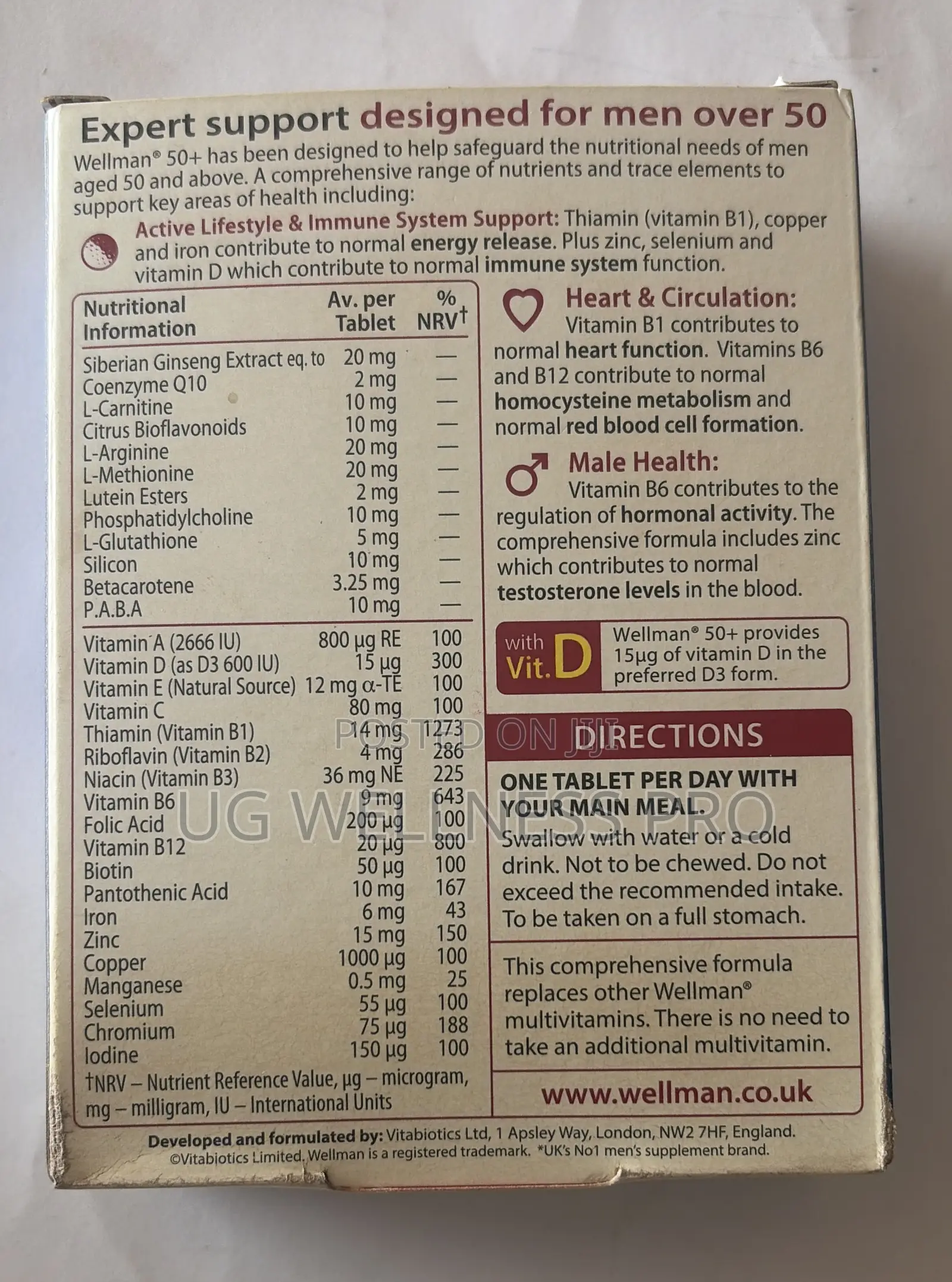 Wellman 50+ 30 Tablets