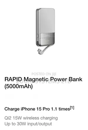 Lish) Ecoflow Rapid Magnetic Power Bank 5000mah