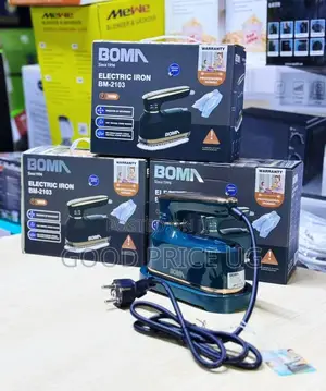Boma Bm-2103 Electric Steam Iron in a Black Finish.