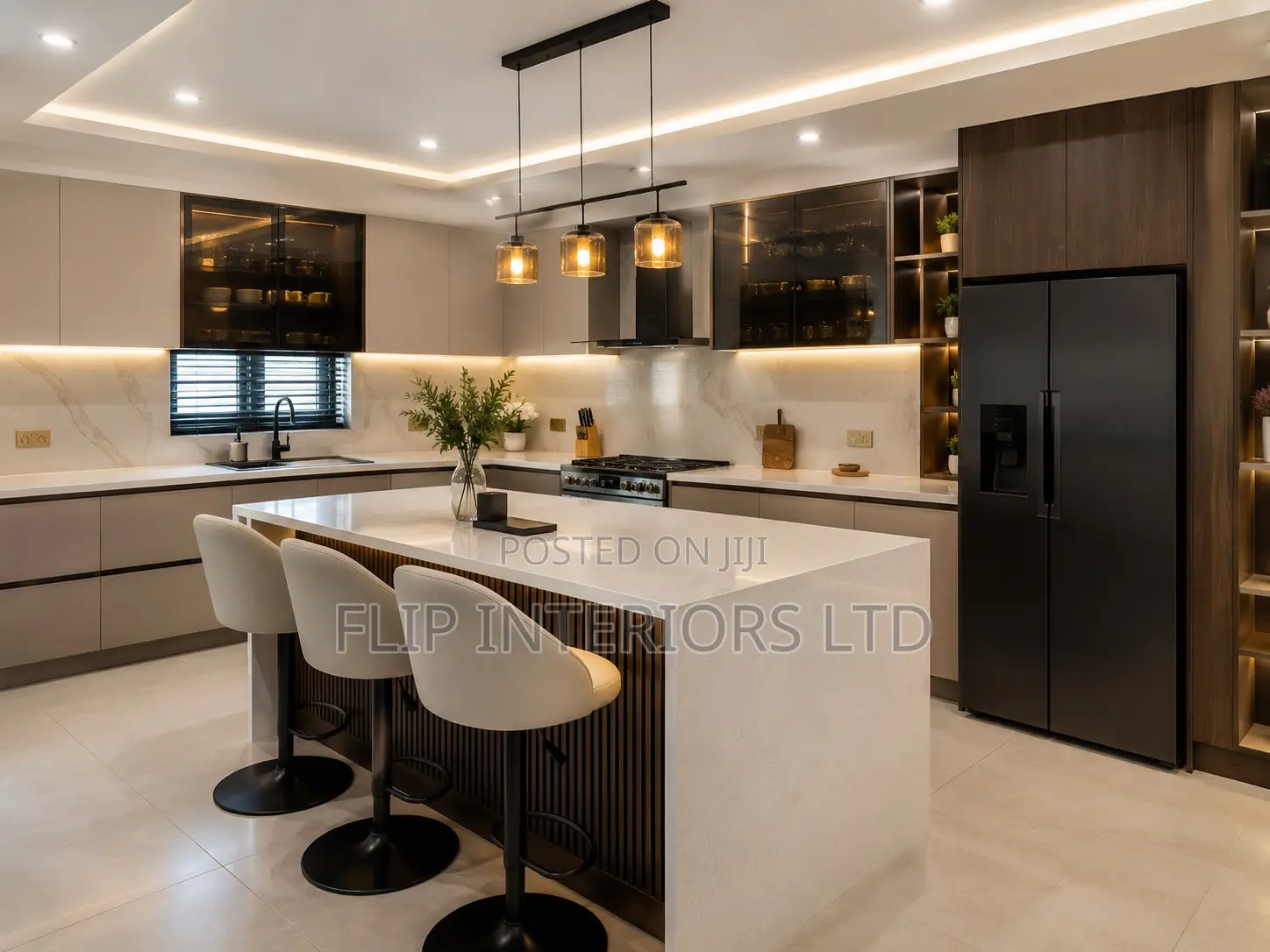 Stylish Modern Kitchen Interior Construction Solutions