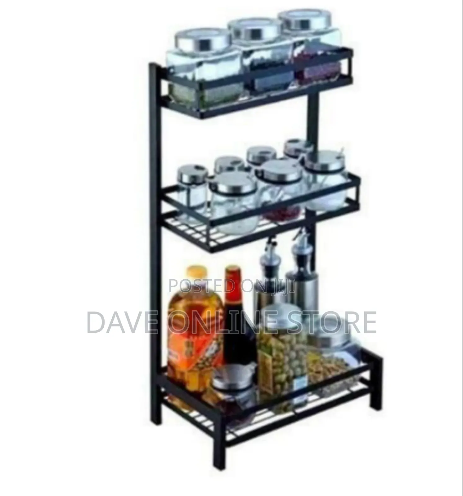 Three-Tier Multi-Functional Kitchen Organizer Rack