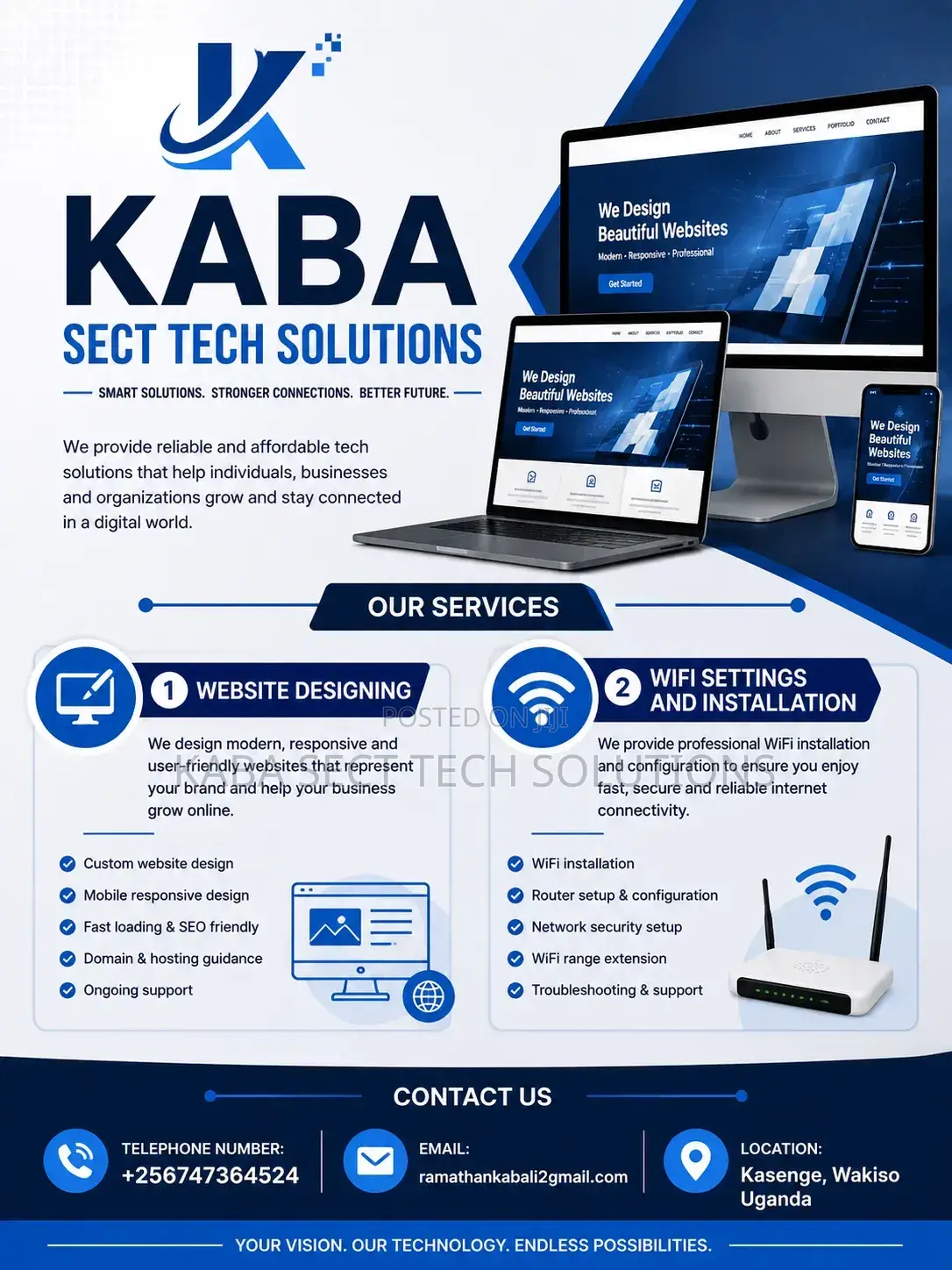 Website Designing and Wifi System Installation and Configurations