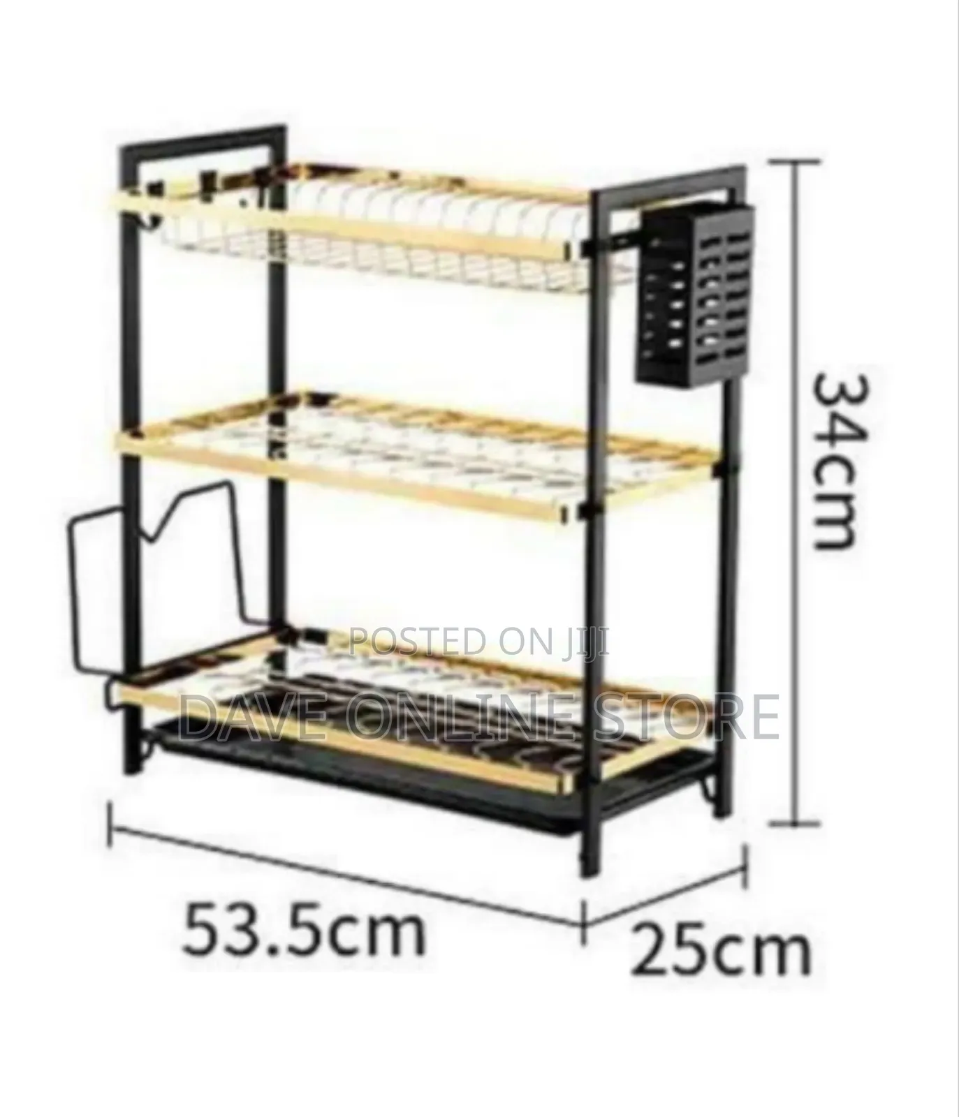 Multi-Functional Three-Tier Dish Drying Rack and Kitchen Organizer
