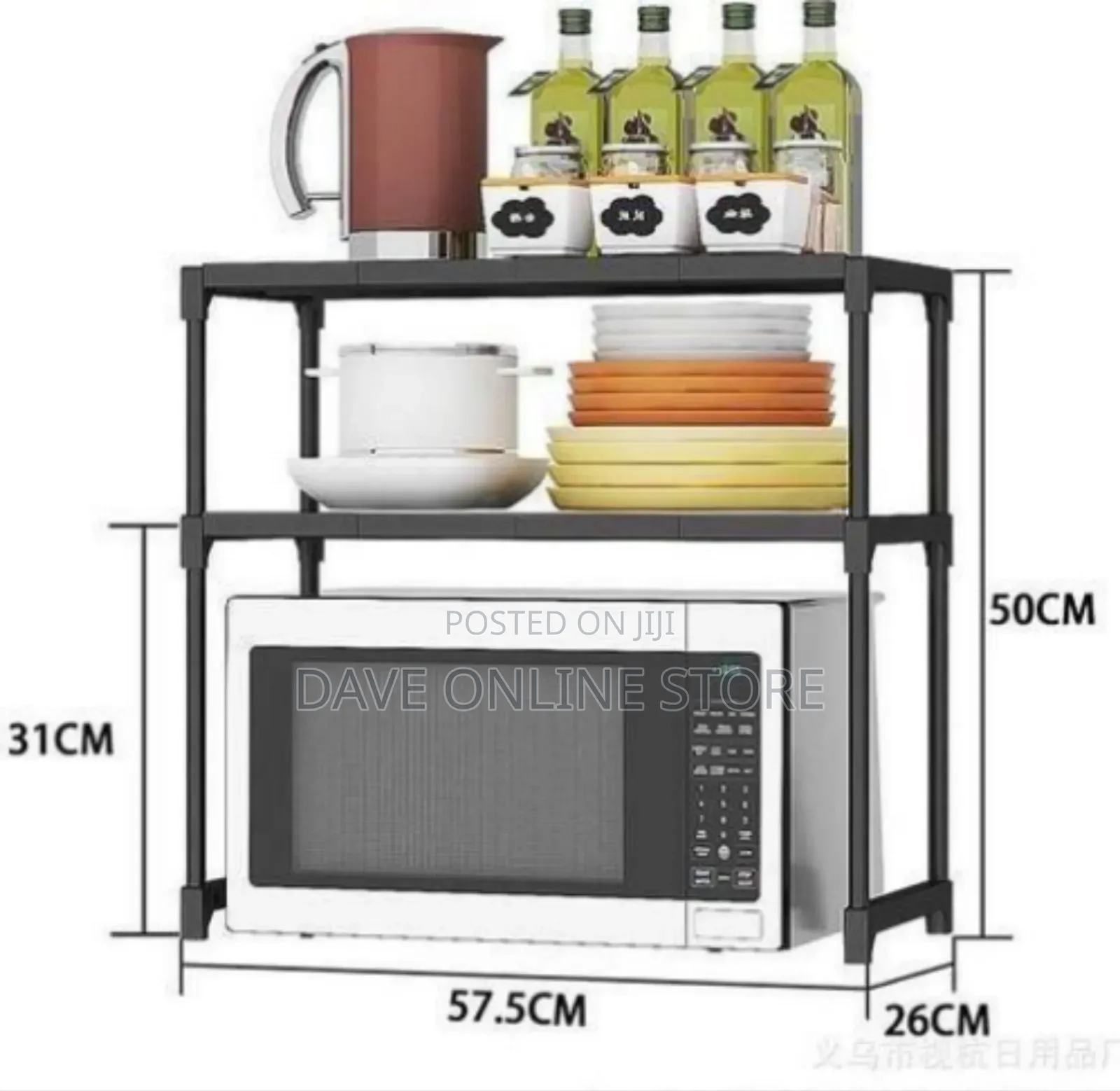 Versatile Multi-Tier Kitchen Storage Rack and Microwave Stand