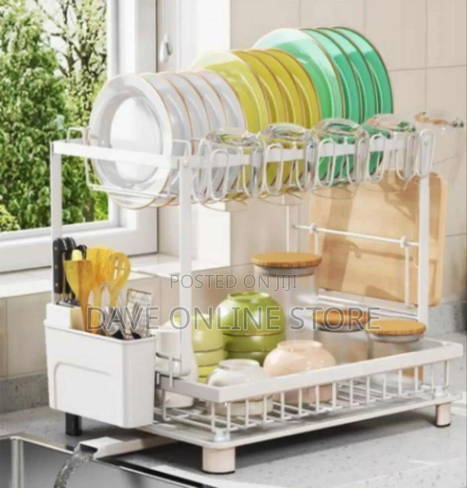 Modern Two-Tier Space-Saving Dish Drying Rack