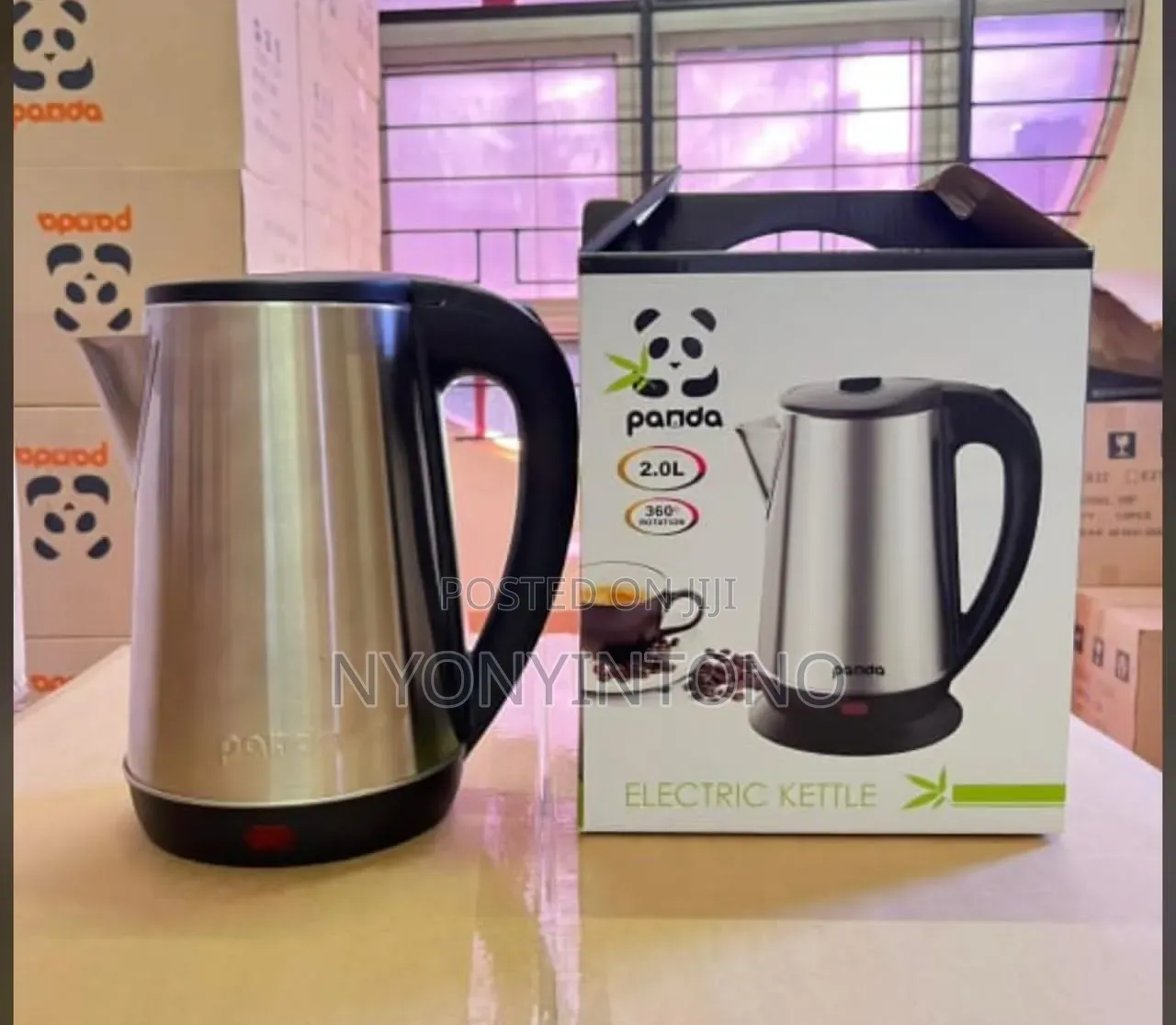 Panda 2 Liter Stainless Steel Automatic Cordless Kettle