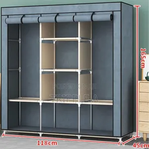 Three Column Metallic Frame Closet