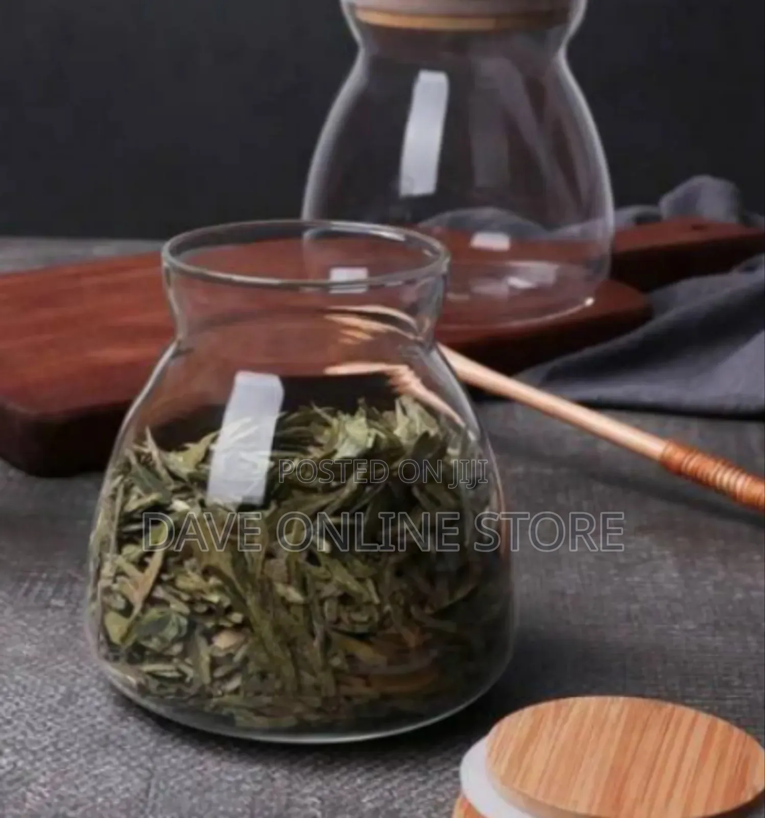 Airtight Glass Storage Jar With Natural Bamboo