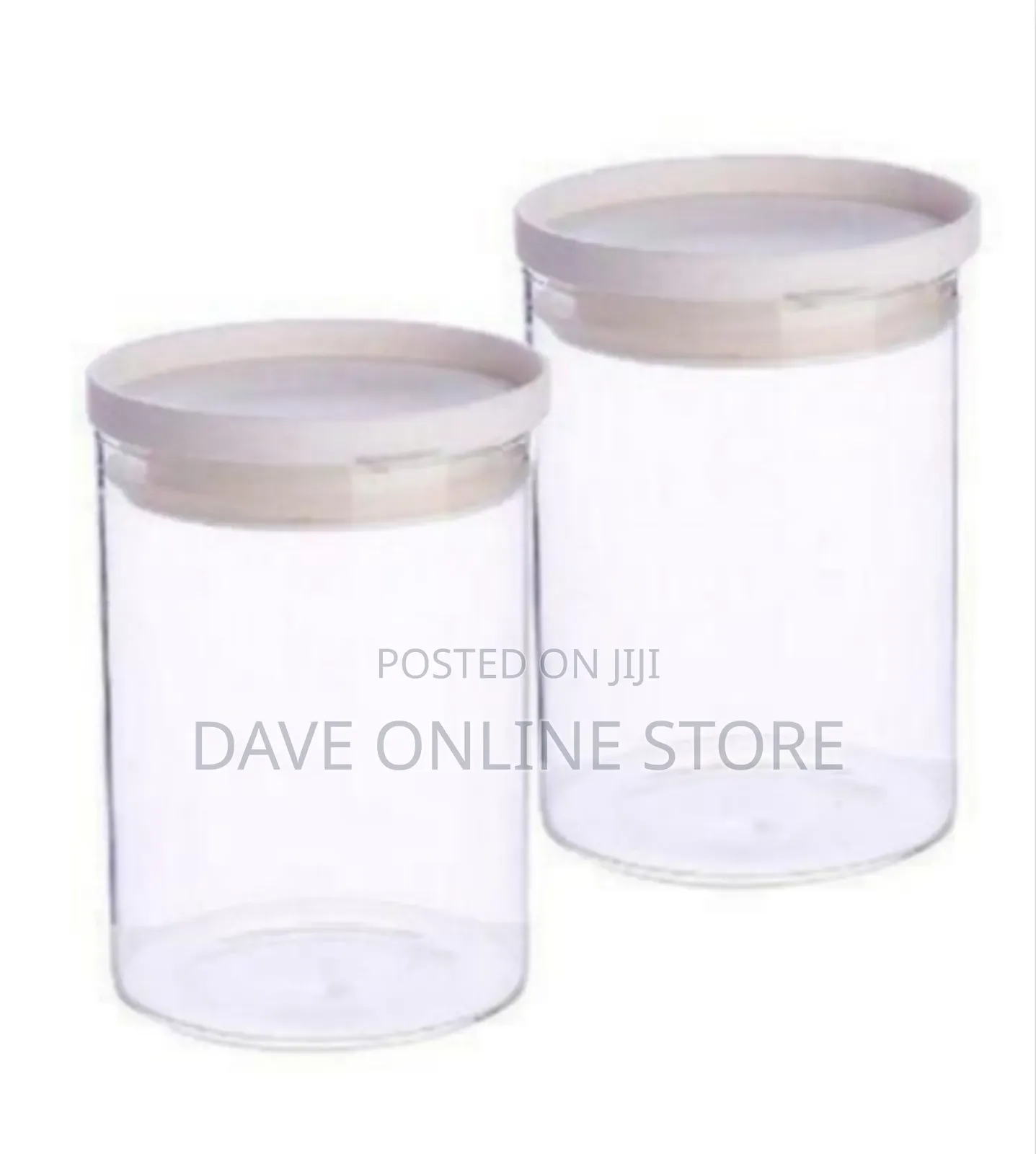 Two Modular Airtight Clear Plastic Food Storage Canisters (620ml)