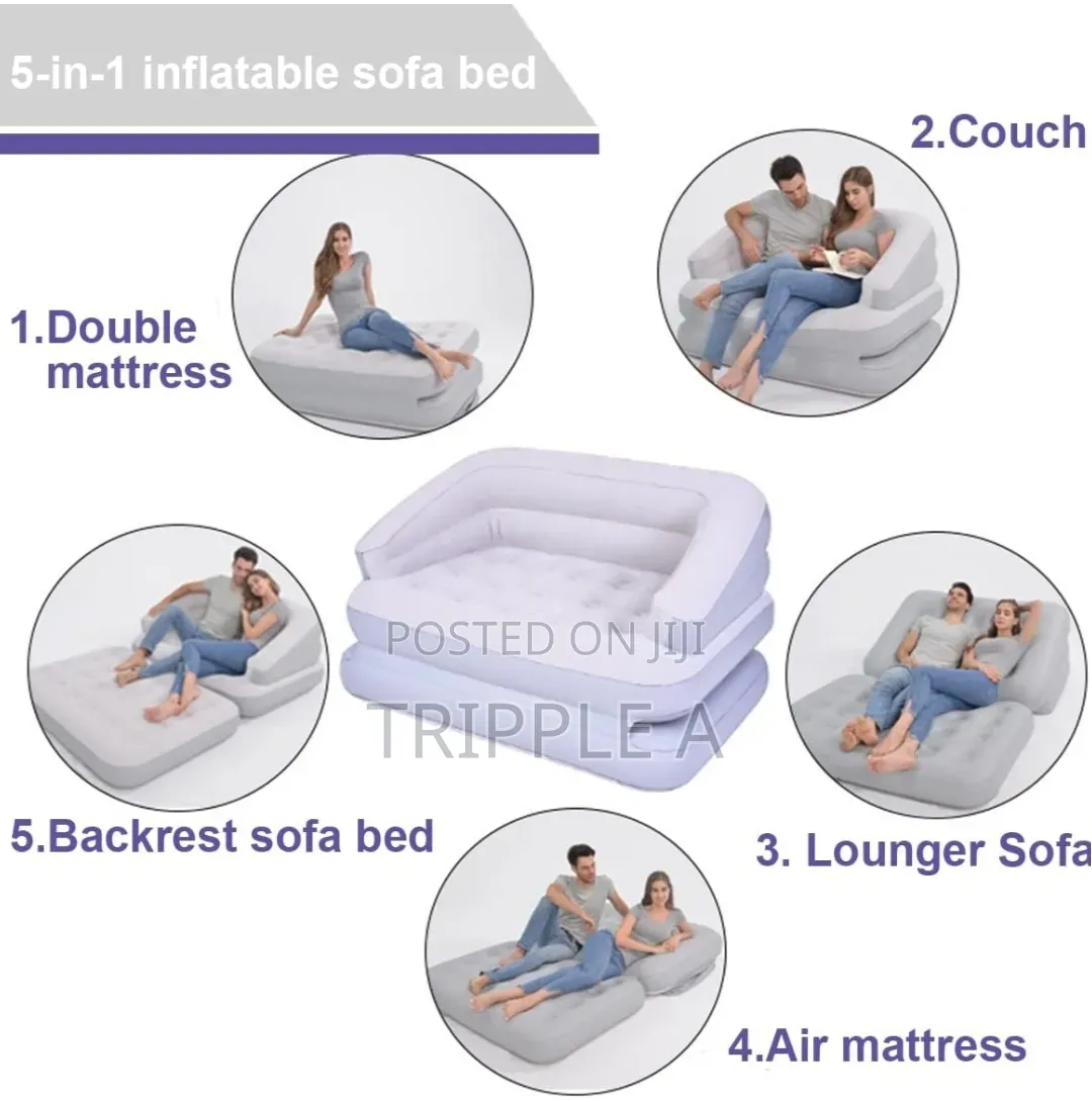 Avenli Inflatable 5 in 1 Flocked Sofa and Bed