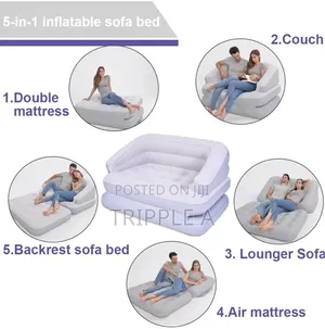 Avenli Inflatable 5 in 1 Flocked Sofa and Bed